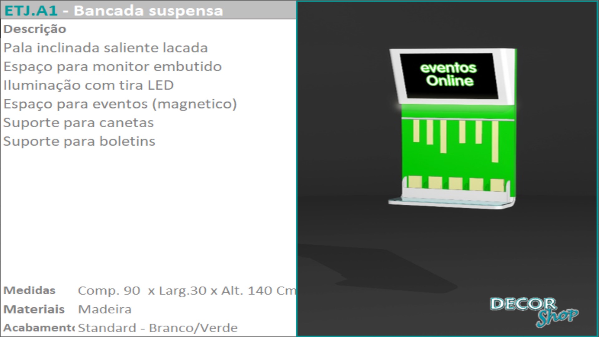 01 - Bancada suspensa