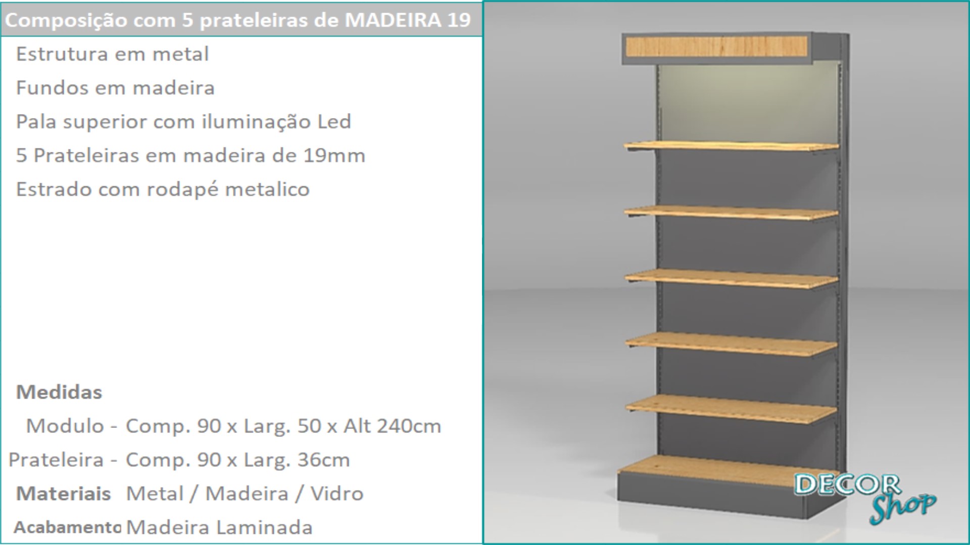 02 - Mod 5 Prateleiras madeira