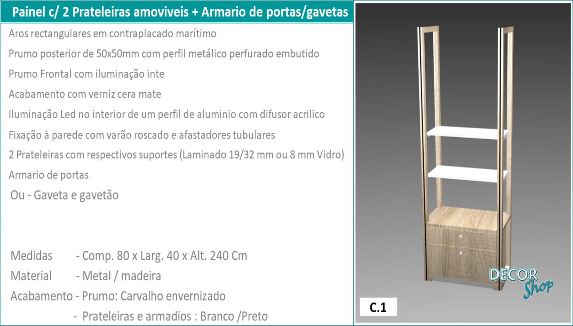 07 Mod 2 Prateleira Armario