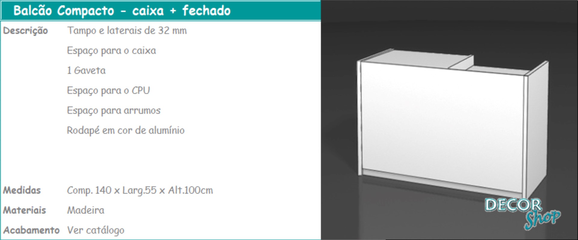1 - Caixa + fechado
