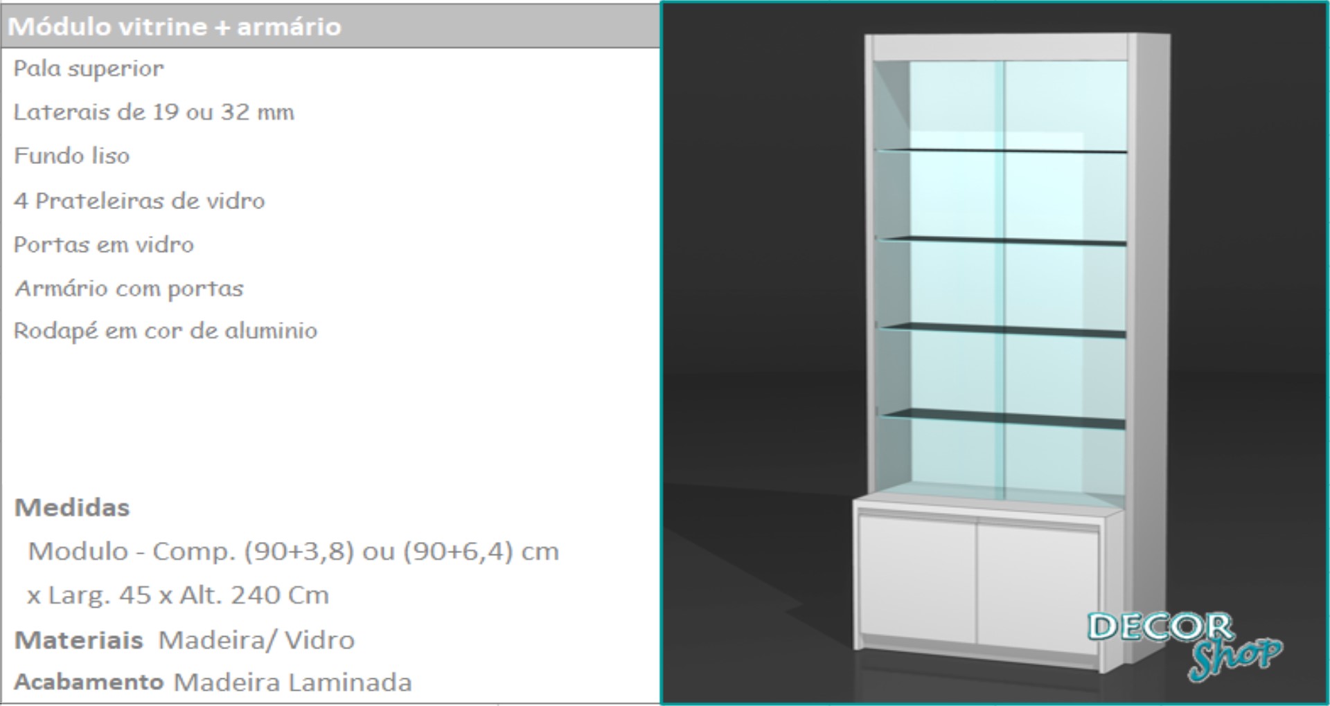 11 - Mod vitrine armário