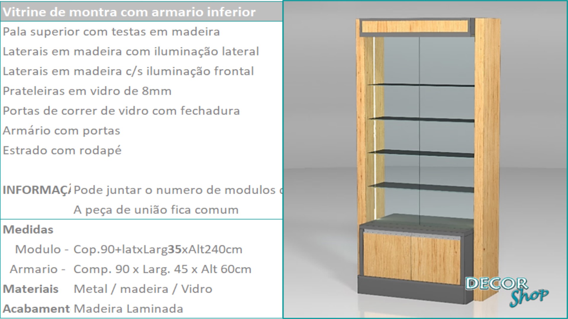 17 - Mod Vitrine Montra Armário