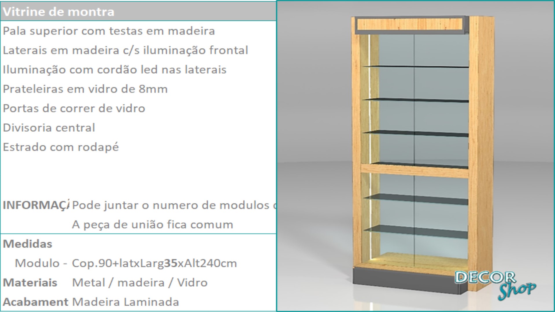 18 - Mod Vitrine Montra