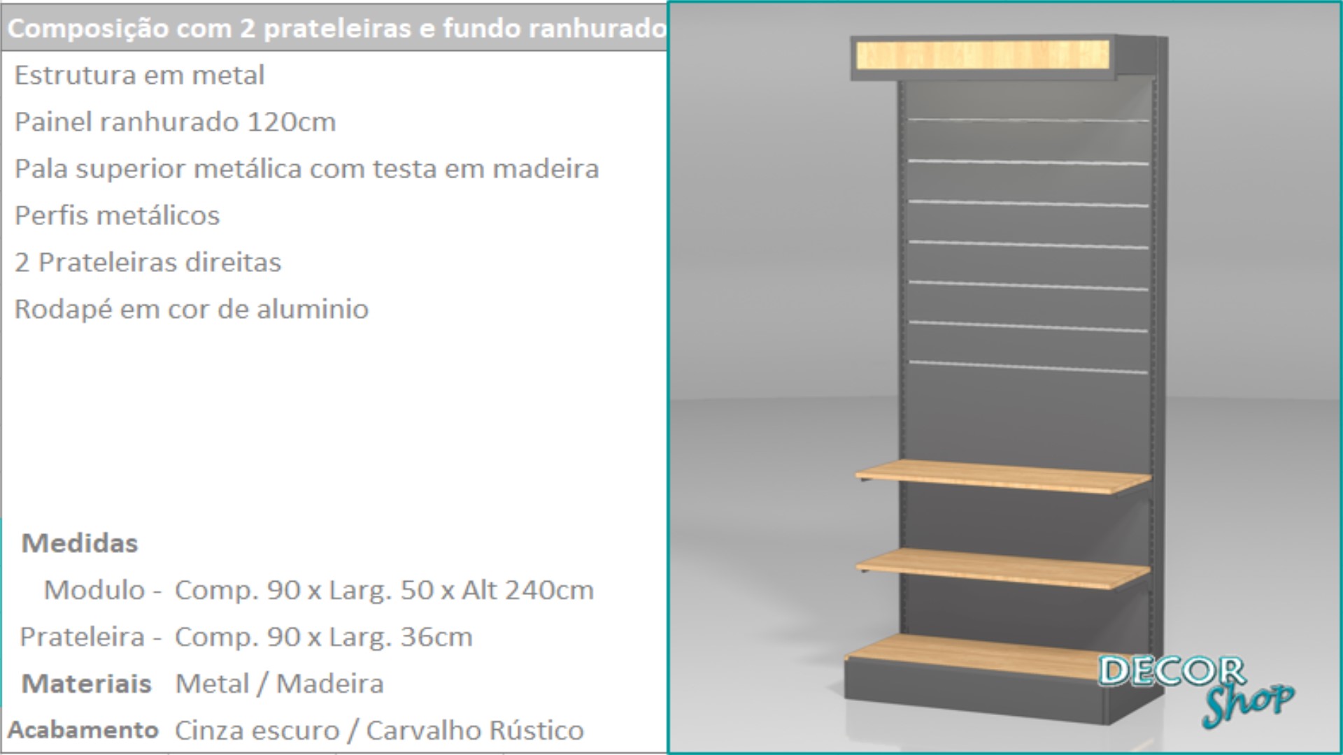 3 - Mod 2 prateleiras e ranhurado