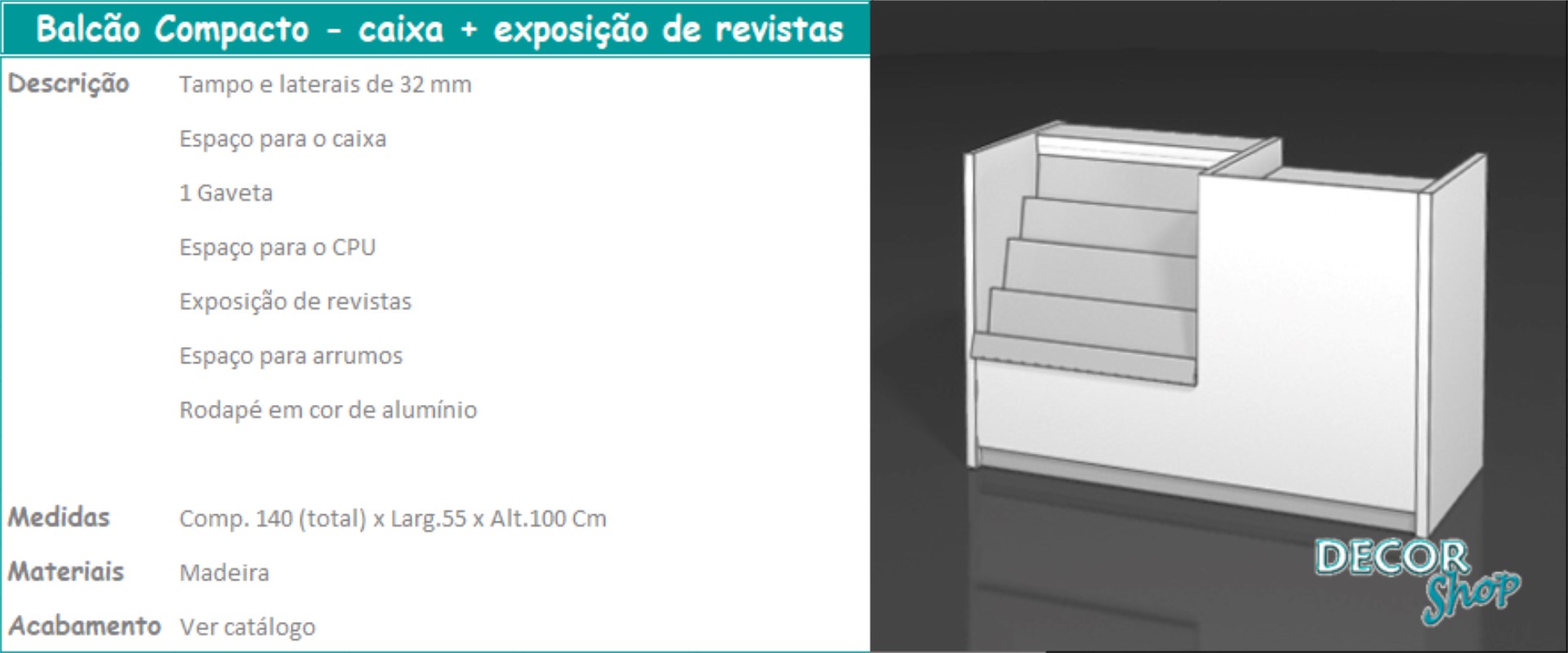 4 - Caixa + exposição de revistas