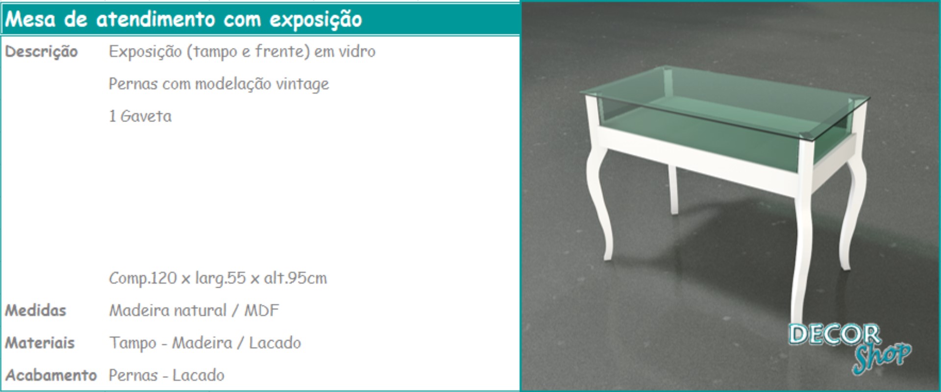 4 - Mesa com exposição