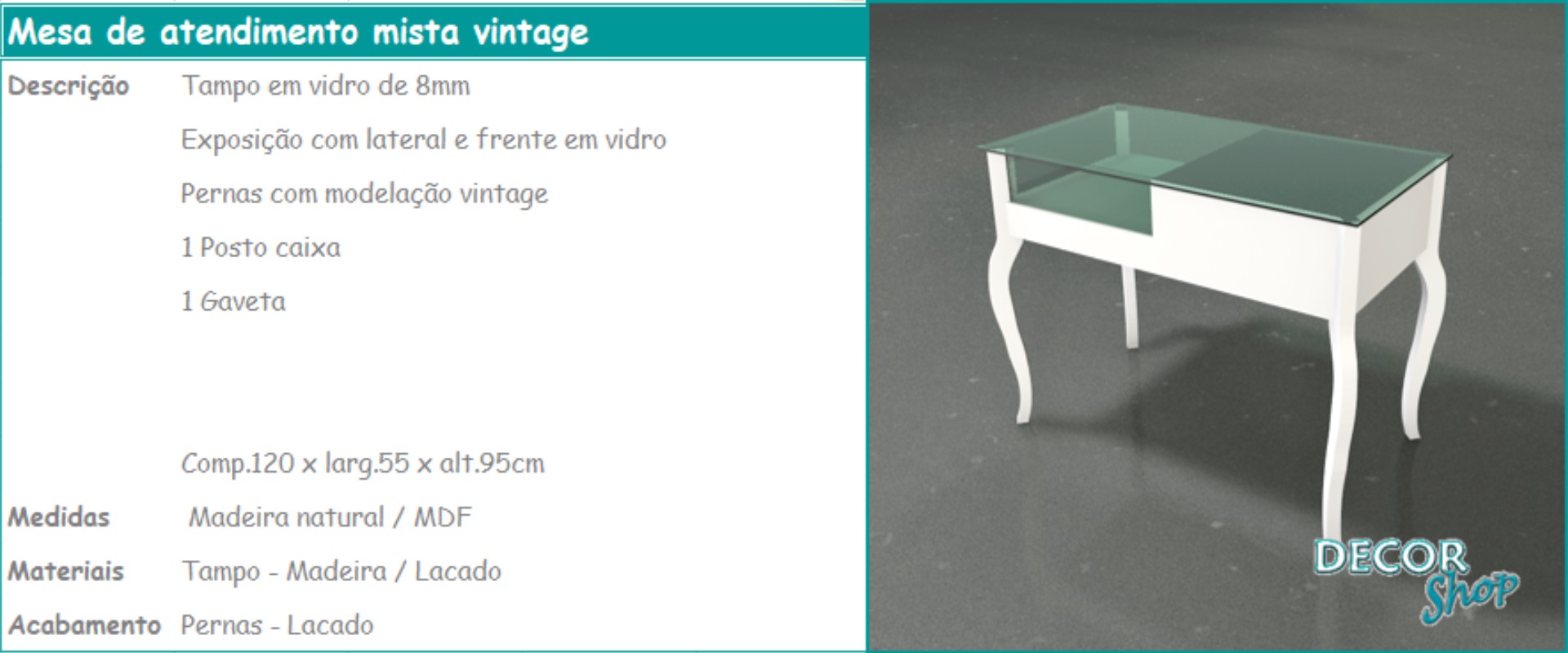 5 - Mesa mista vintage