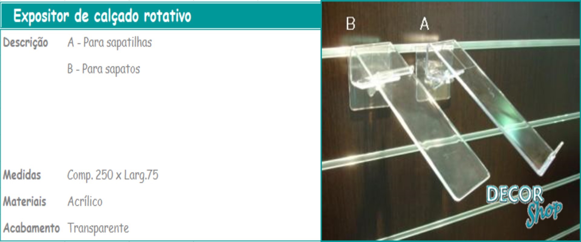 8 - Expositor de calçado rotativo