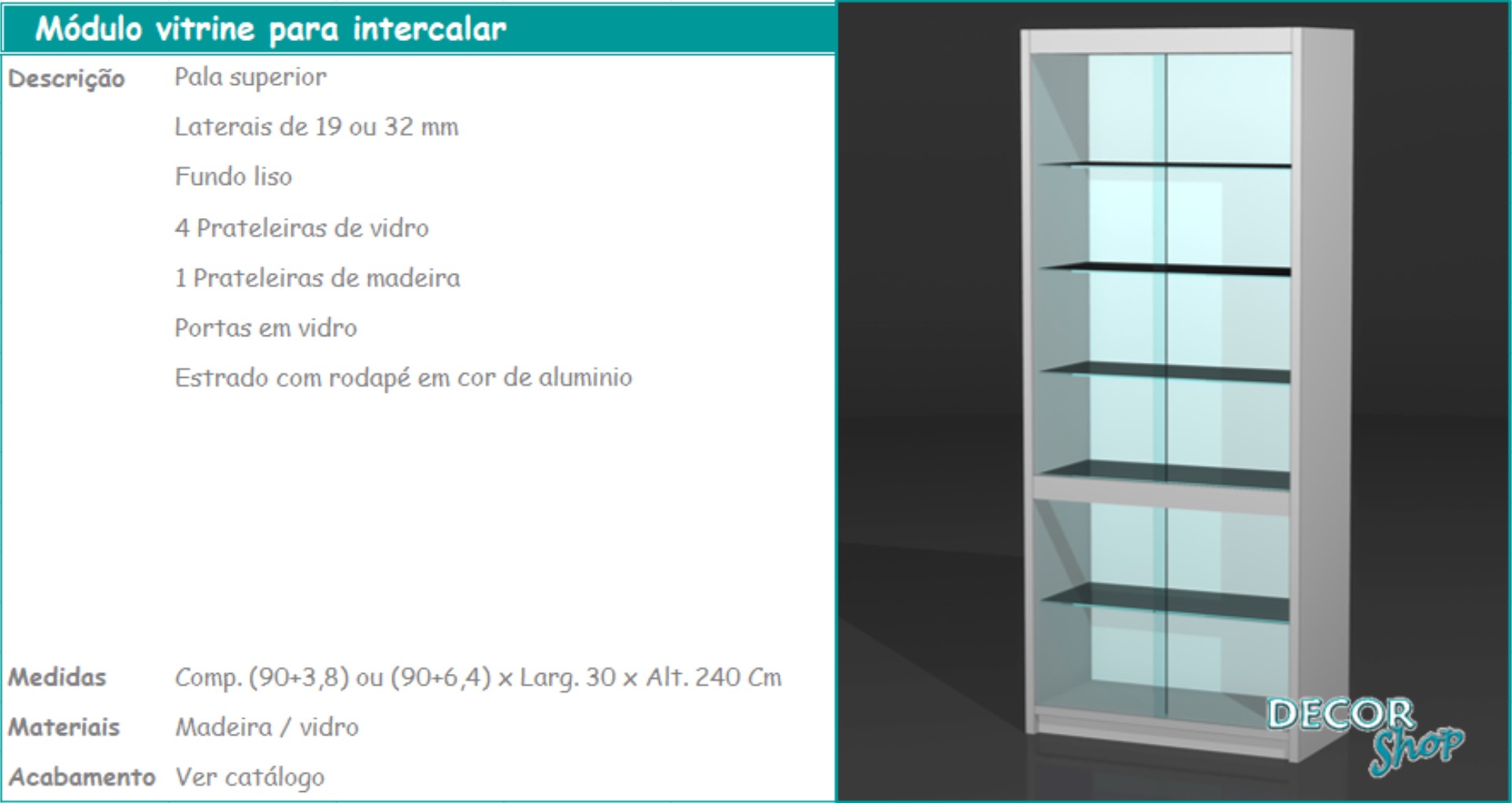 8 - Módulo vitrine para intercalar