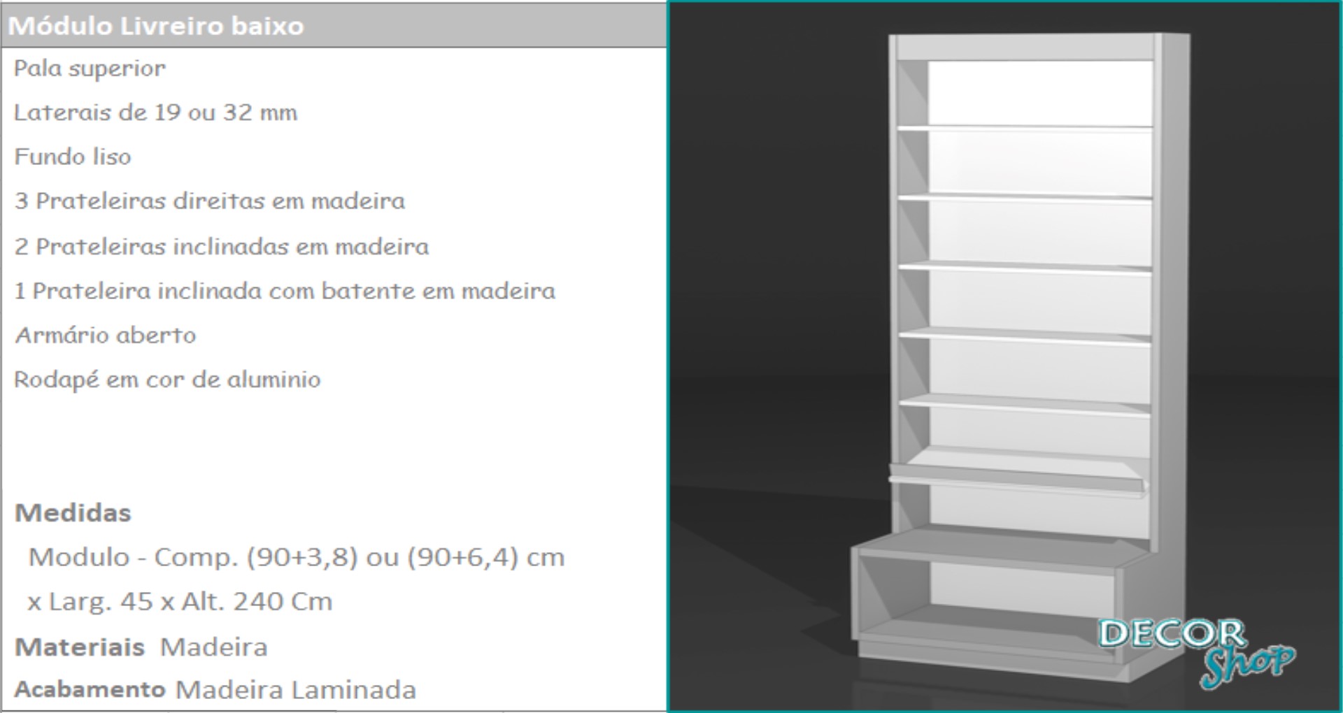 9 - Mod Livreiro baixo